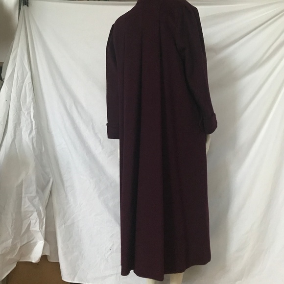 Searle Wool Coat LONG Flowing Full Length NEW! Berry 4 Small RARE UNIQUE STAPLE - Picture 5 of 8